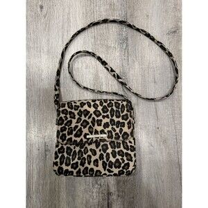Nine West Leopard Animal Print Crossbody Mini Handbag Purse Shoulder Bag